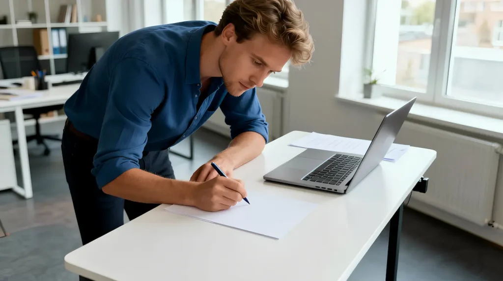 startende ondernemer die schrijft
