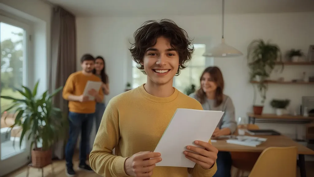 18-jarige met verzekeringsdocumenten