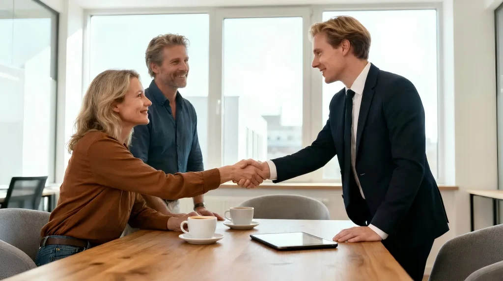 kennismaking tussen klant en adviseur